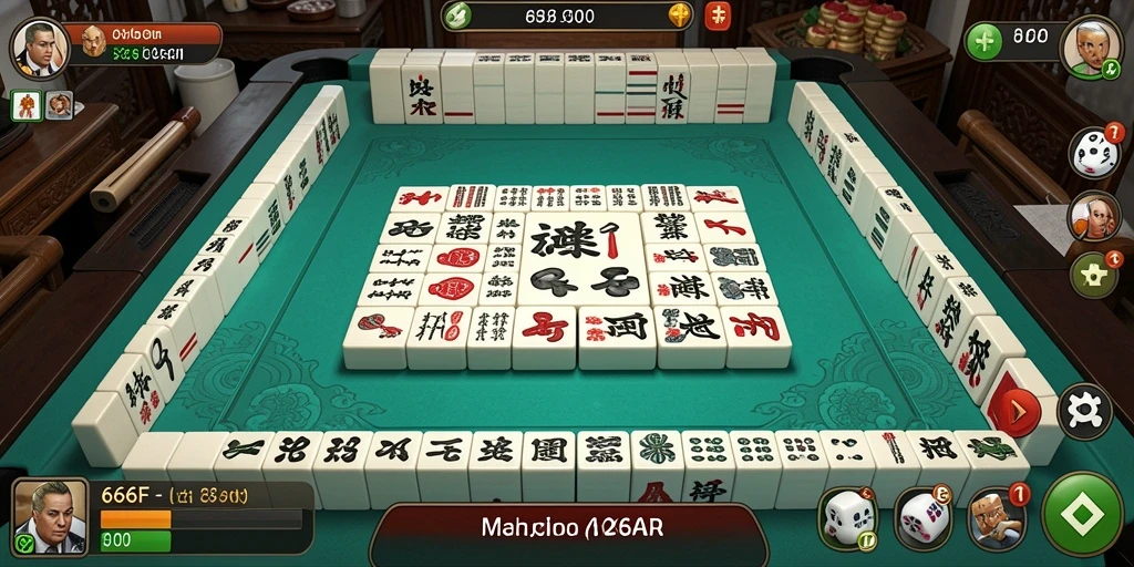 Tampilan gameplay Mahjong yang menarik dan menantang di 666F.
