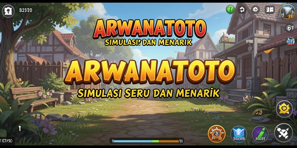 Tampilan gameplay ARWANATOTO menunjukkan dunia simulasi yang dinamis dan menarik.