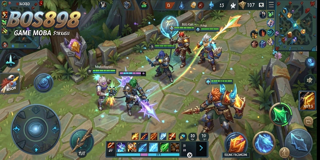 Tampilan luar biasa dari gameplay MOBA di BOS898.