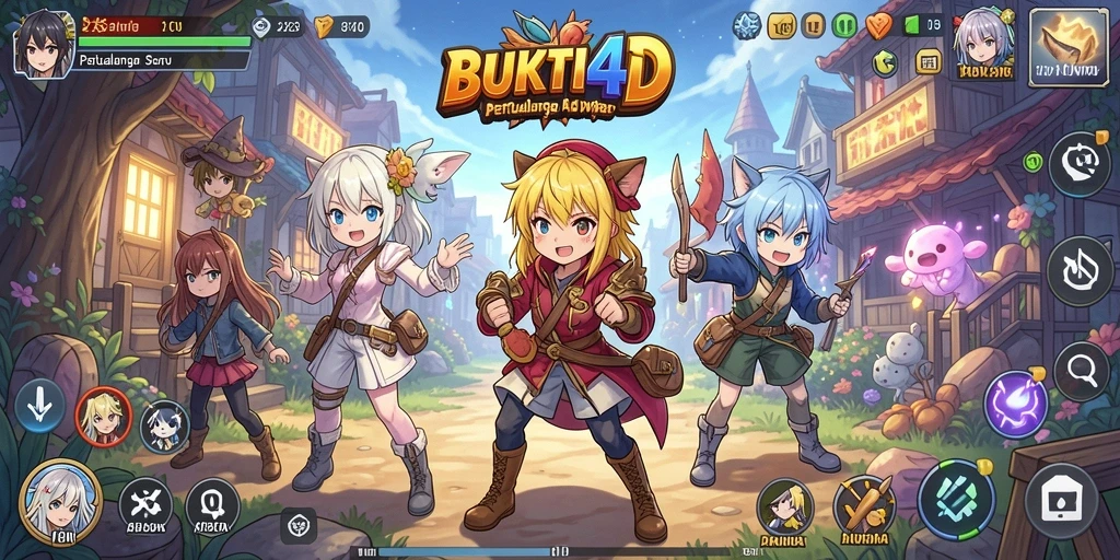 Screenshot menampilkan pertarungan seru dalam game Anime BUKTI4D.