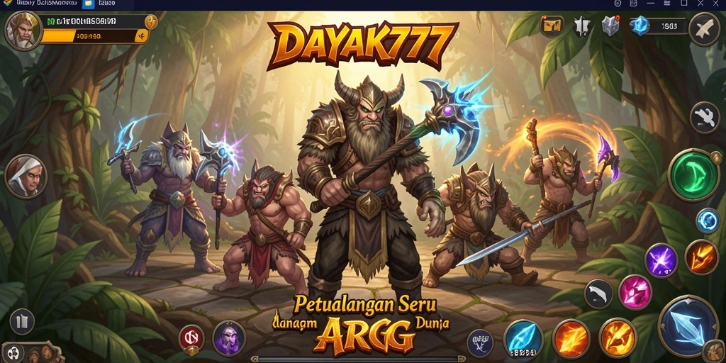 Tampilan layar permainan <strong>DAYAK777</strong> yang menampilkan aksi dalam pertempuran ARPG.