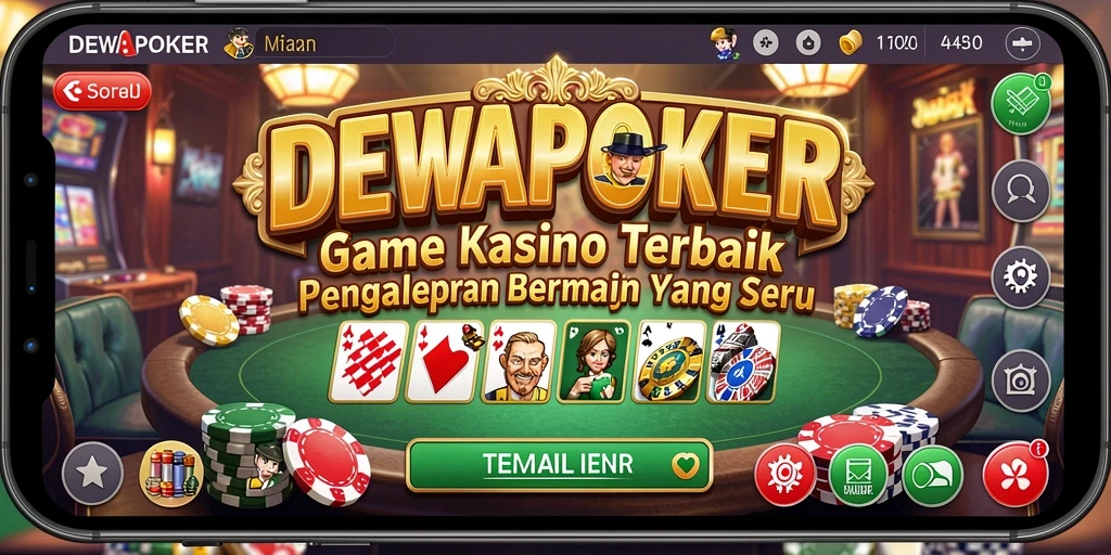 Gameplay seru DEWAPOKER dengan desain grafis menarik.