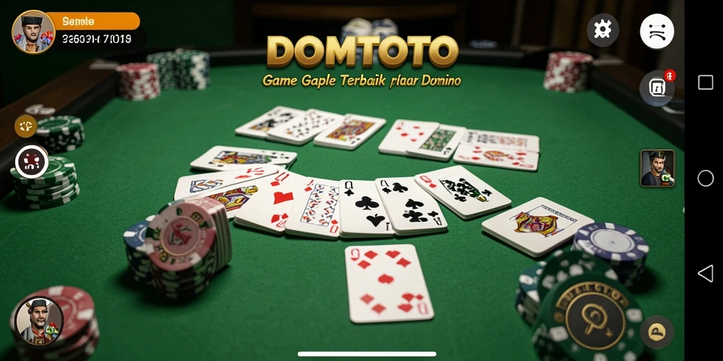 Gambaran gameplay seru dalam permainan Gaple di DOMTOTO.