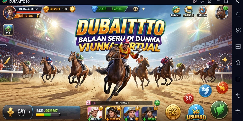Gameplay intens DUBAITOTO dengan balapan penuh aksi.