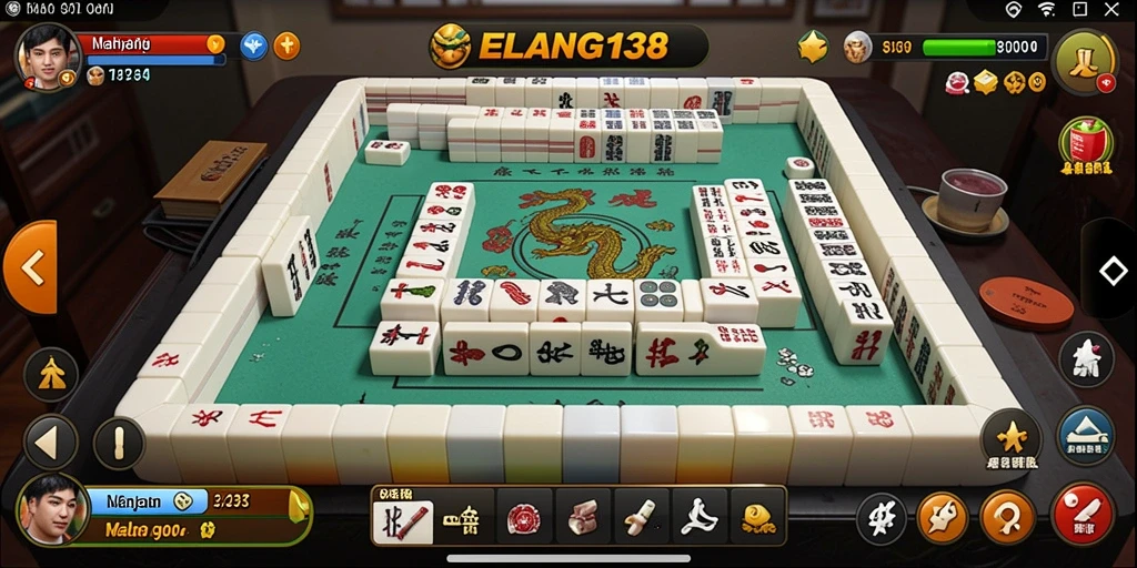 Tampilan menarik dari permainan Mahjong ELANG138 yang menyenangkan.