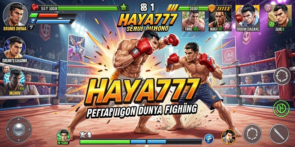 Tangkapan layar menampilkan pertarungan mendebarkan di HAYA777.
