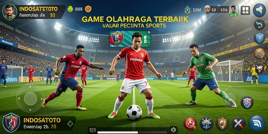 Tampilan screenshot <strong>INDOSATTOTO</strong> menampilkan pemain yang sedang bermain olahraga yang menegangkan.