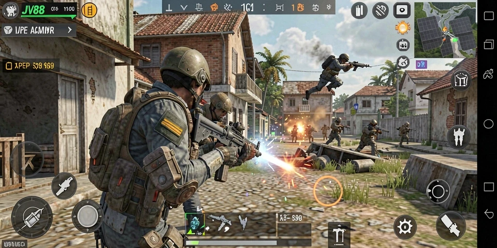 Tampilan permainan TPS yang mendebarkan dan strategis dari JV88.