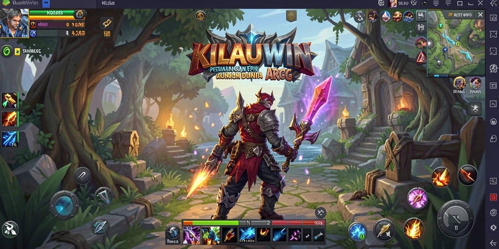 Screenshot KILAUWIN menampilkan aksi pertempuran yang intens dan grafis yang menawan.