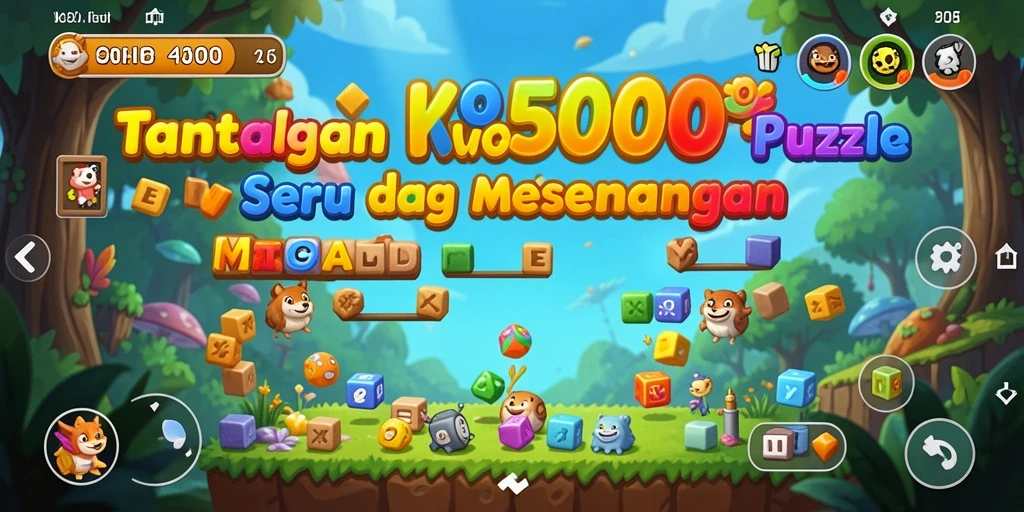 Tampilan gameplay KOKO5000 yang menantang dan penuh warna.