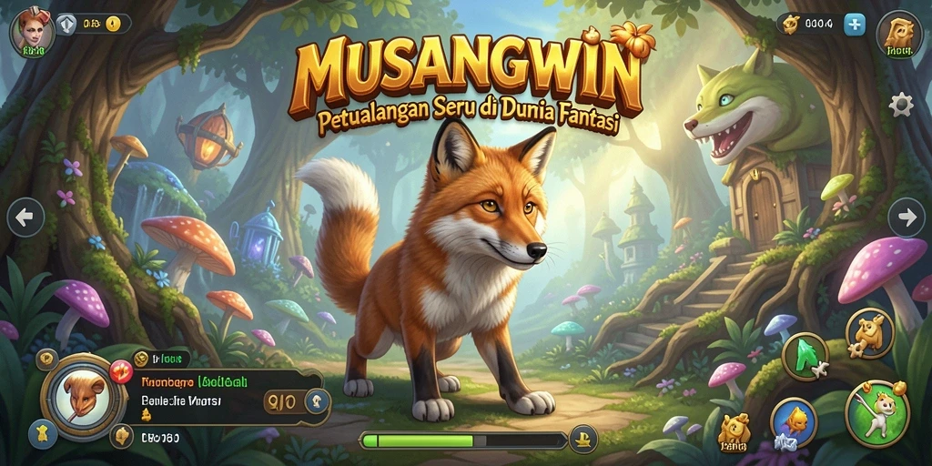 Gameplay seru MUSANGWIN di dunia petualangan yang menarik.