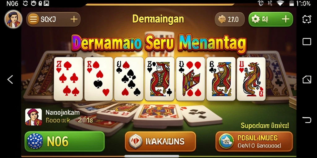 Tampilan gameplay seru dari permainan domino N06.