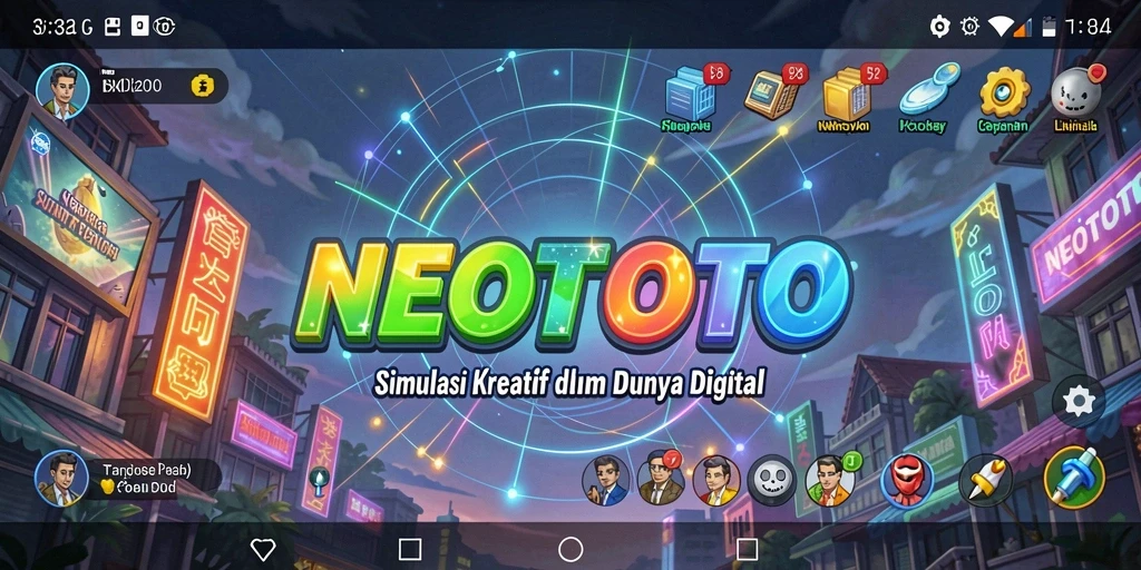 Tampilan gameplay NEOTOTO yang menyenangkan dan penuh warna.