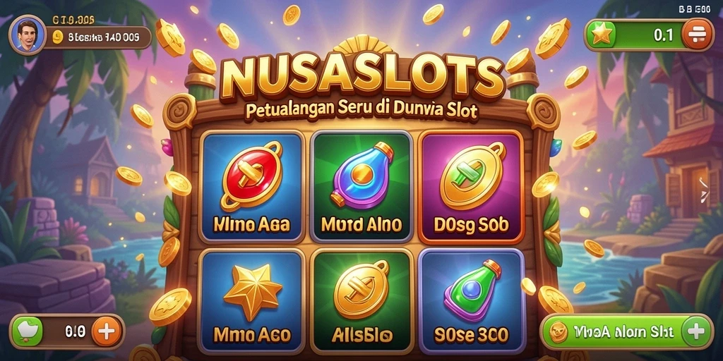 Tampilan gameplay NUSASLOTS yang penuh aksi dan warna.