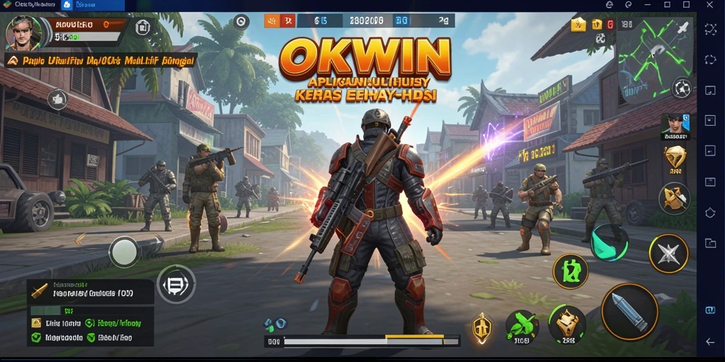 Tampilan antarmuka utama aplikasi OKWIN yang intuitif dan responsif.