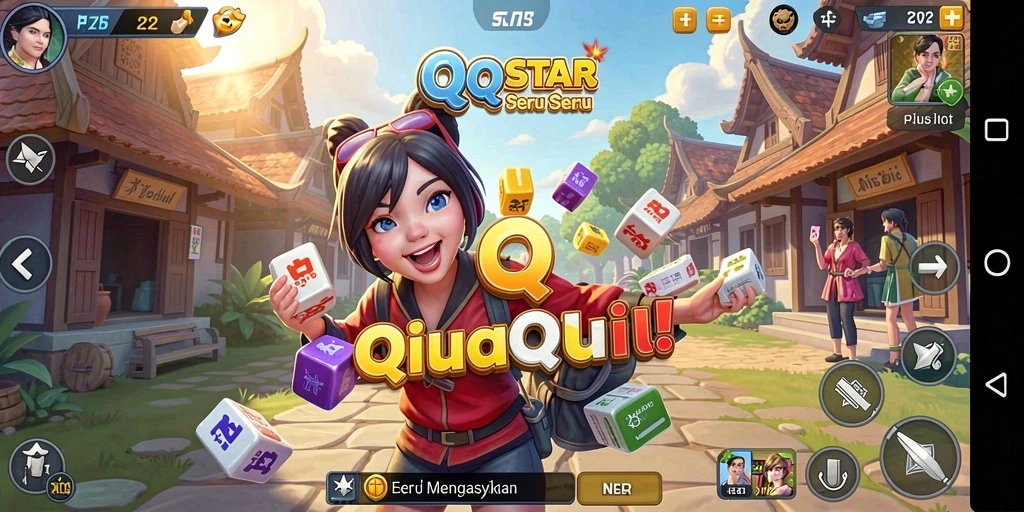 Tampilan gameplay QiuQiu yang menarik dan seru.