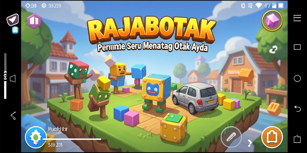 Screenshot dari gameplay menarik RAJABOTAK yang menampilkan aksi puzzle.