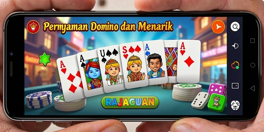 Screenshot dari gameplay Domino yang seru di RAJACUAN.