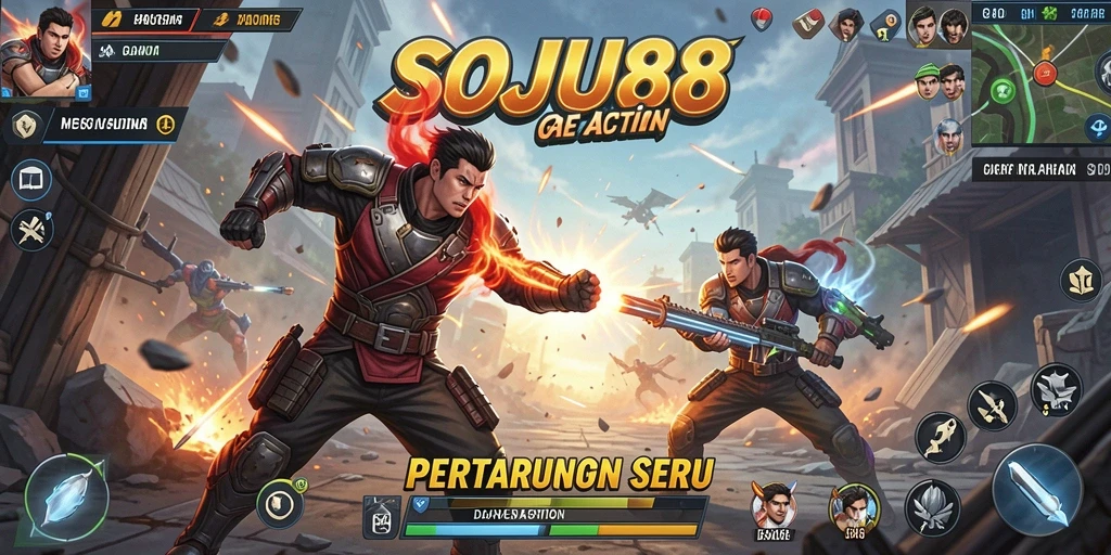 Menampilkan gameplay Action yang seru dan mendebarkan di SOJU88.