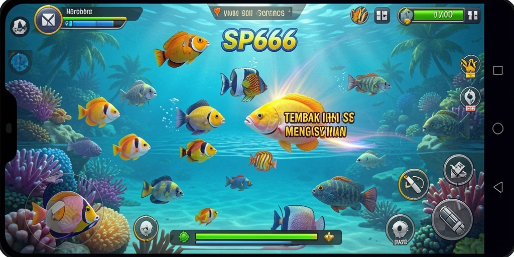 Tampilan menarik dari gameplay Tembak Ikan SP666.