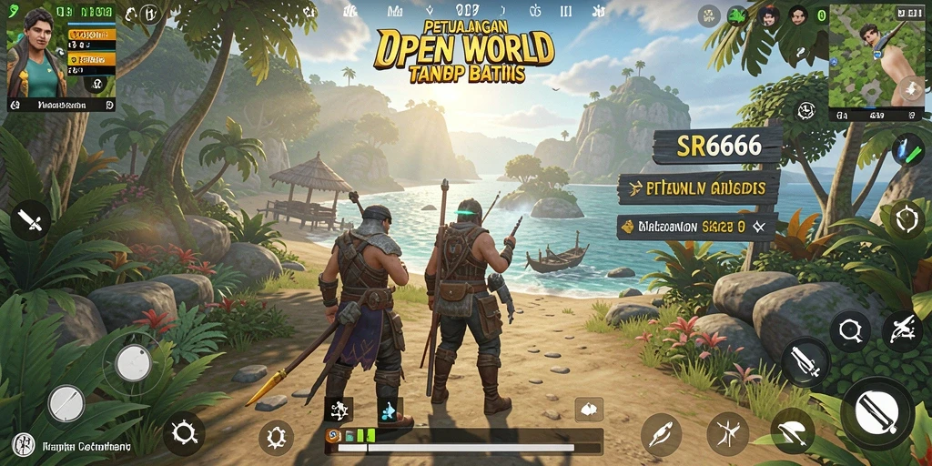Screenshot gameplay SR6666 yang menampilkan kebebasan eksplorasi Open World.
