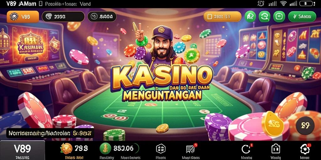 Tampilan gameplay V89 dengan suasana Kasino yang mengasyikkan.