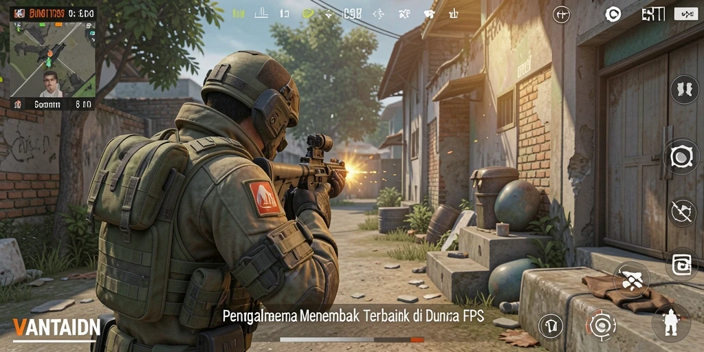 Screenshot VANTAIDN menampilkan aksi perang yang intens dari gameplay FPS.