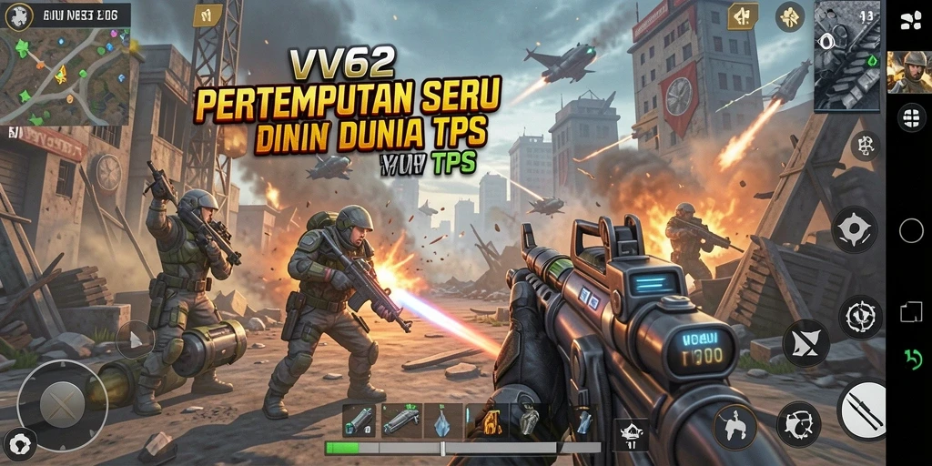 Gameplay seru dalam VV62 menampilkan aksi tembak-menembak yang mendebarkan.