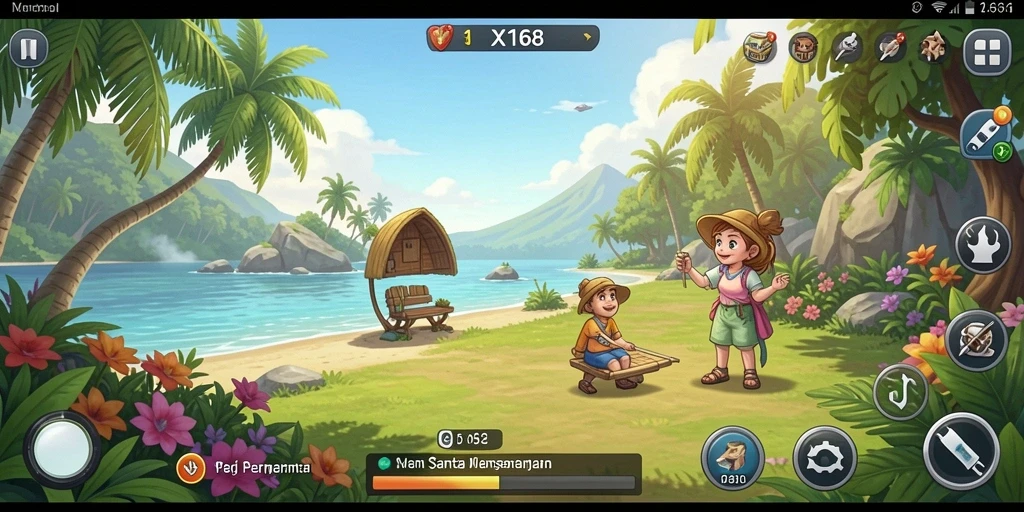 Tampilan gameplay X168 yang penuh warna dan menarik.